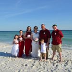 red bridesmaids