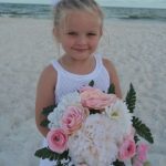 baby with bouquet